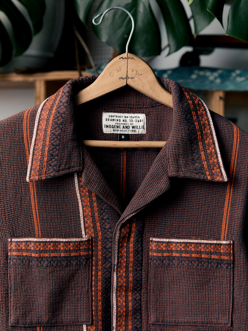 lagos woven border jacket - Model