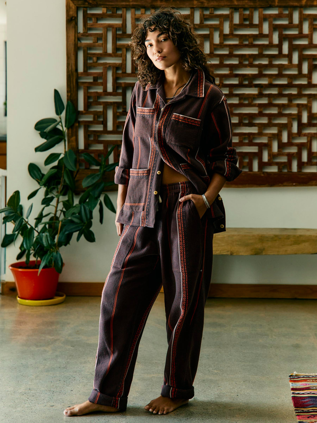 lagos woven border jacket