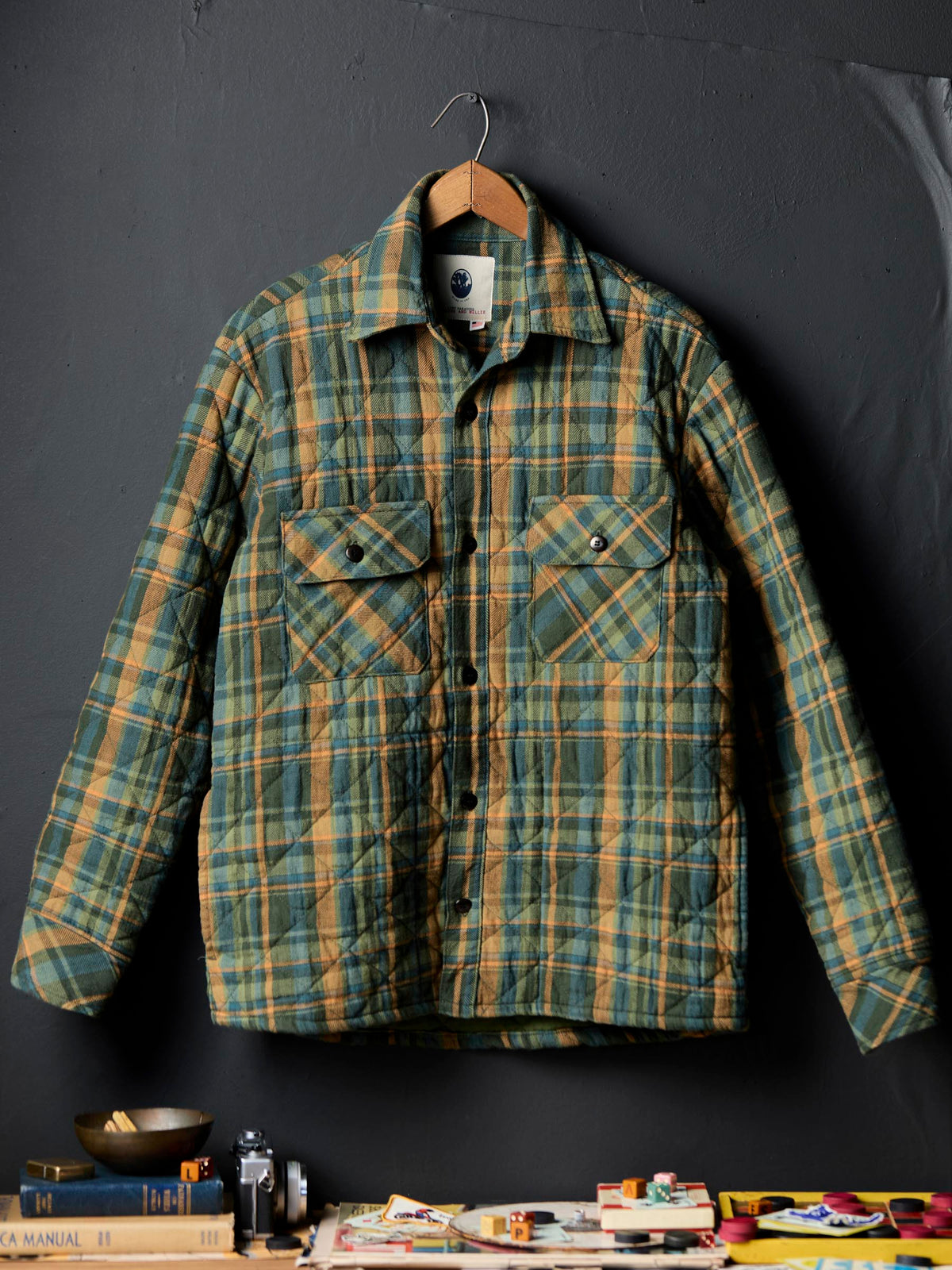 larkin quilted shirt jacket
