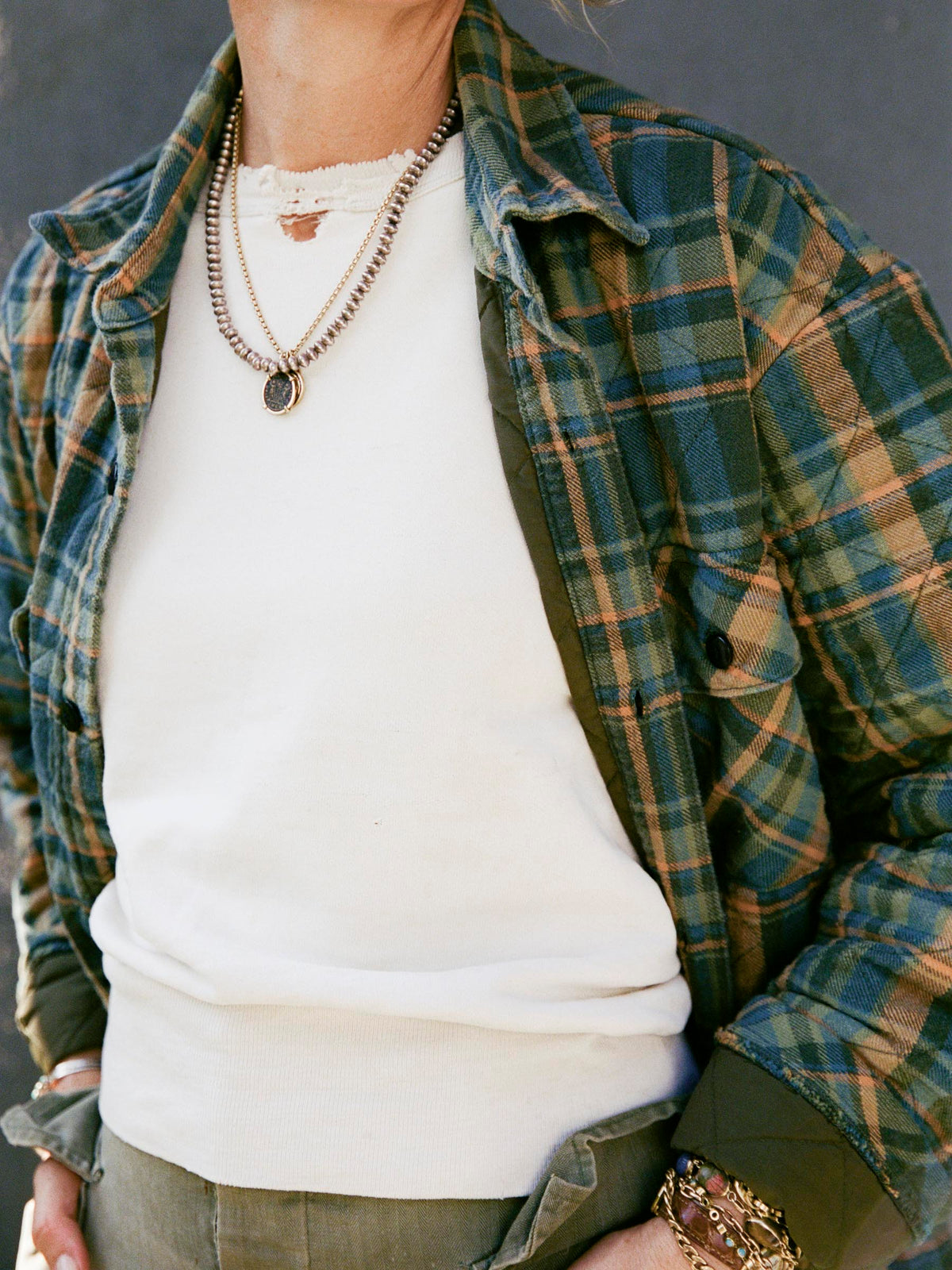 larkin quilted shirt jacket