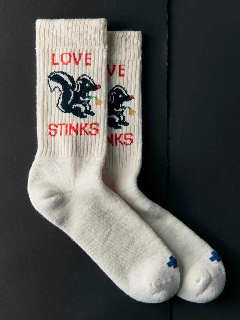 the "love stinks" sock