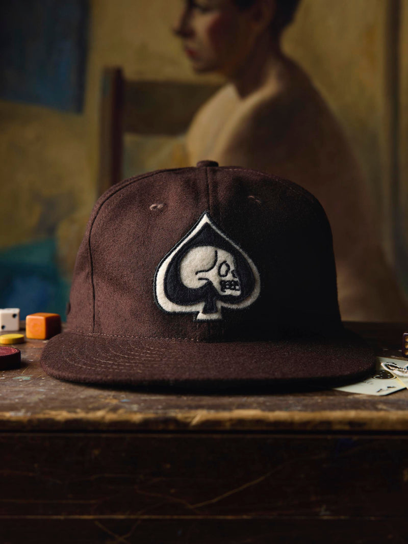 the "ace of spades" cap in wool