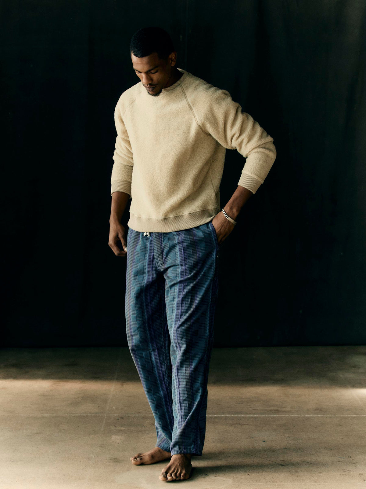 the lounge pant in sonoran jacquard