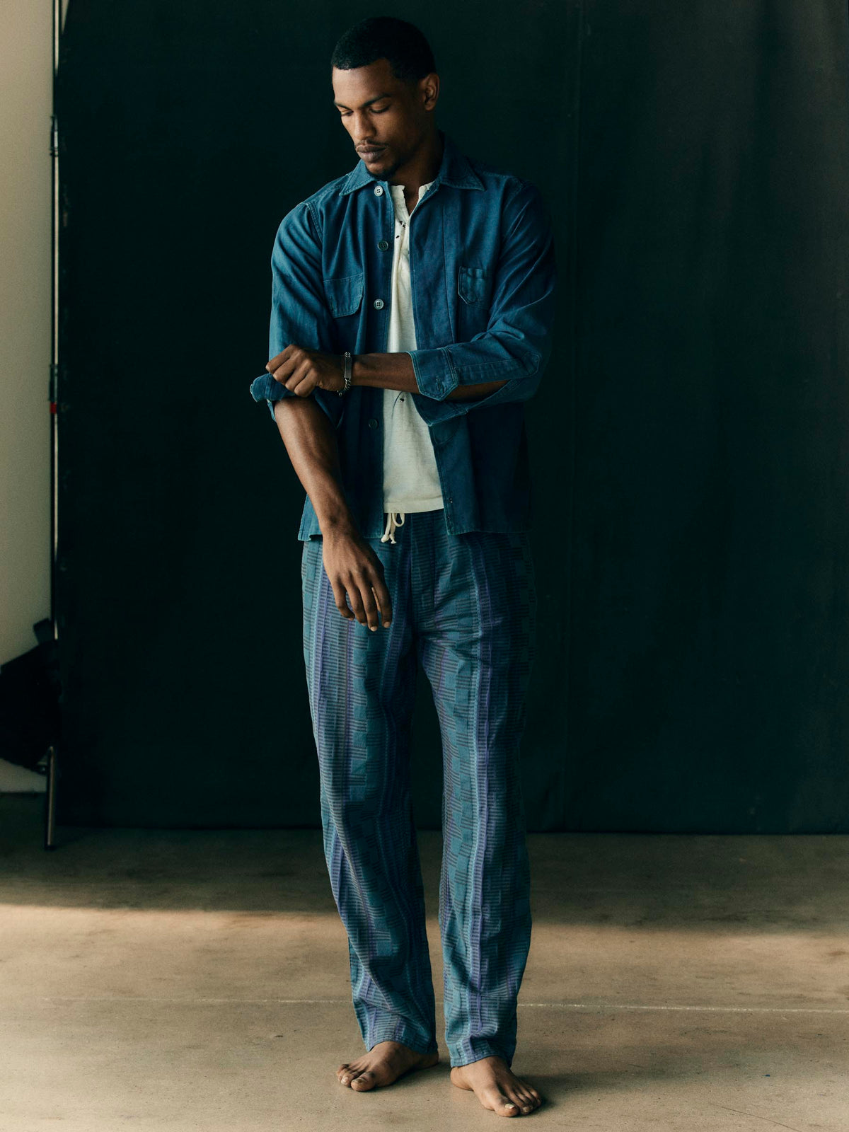 the lounge pant in sonoran jacquard