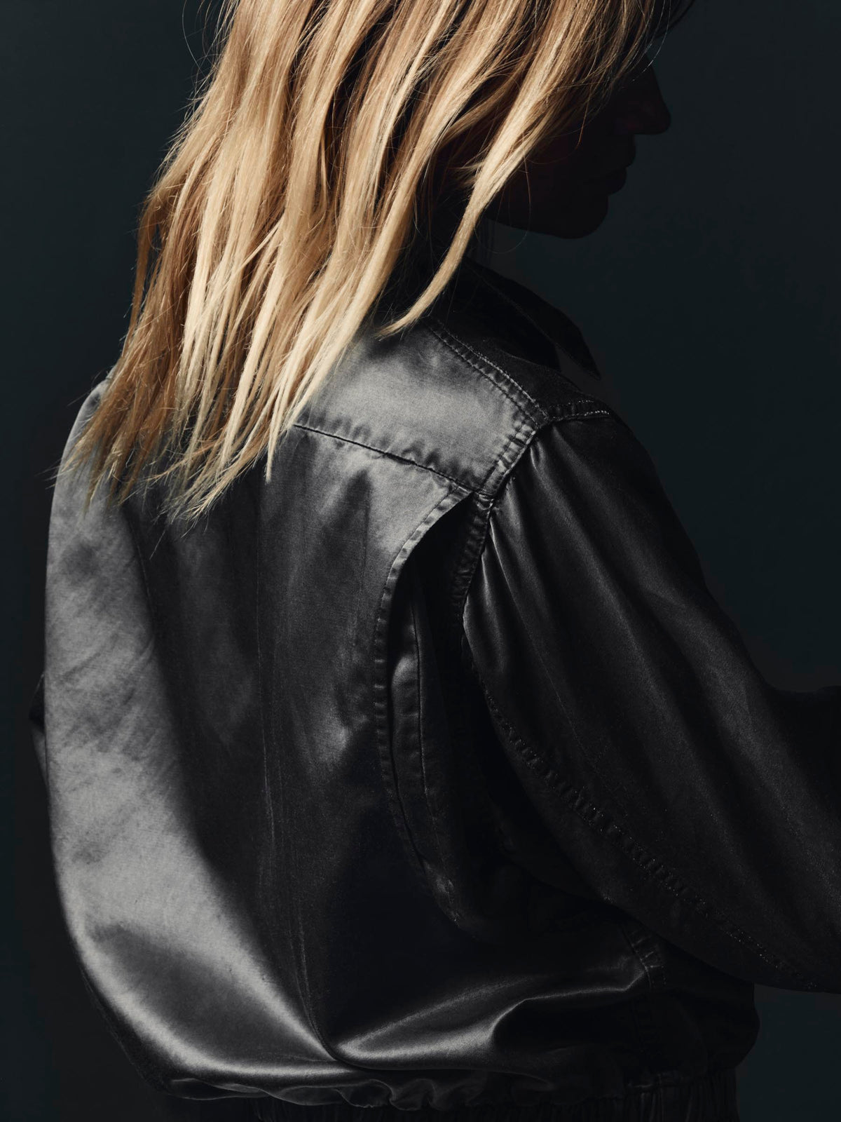 maya court jacket in satin