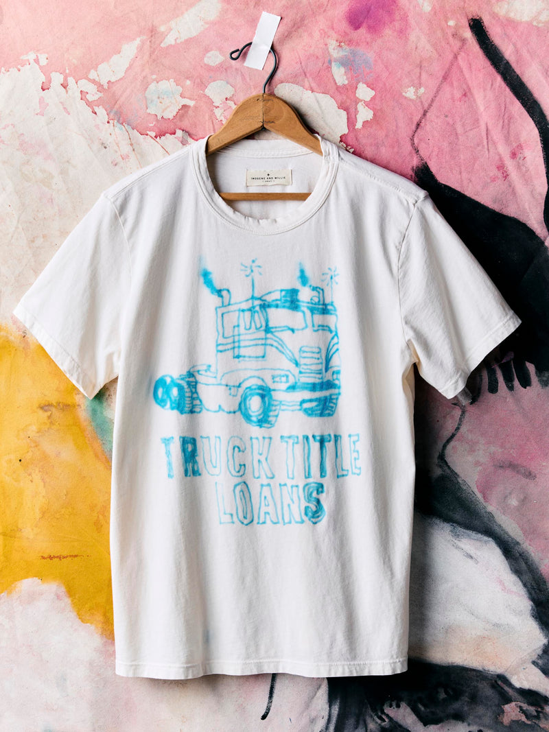 handpainted "title" tee