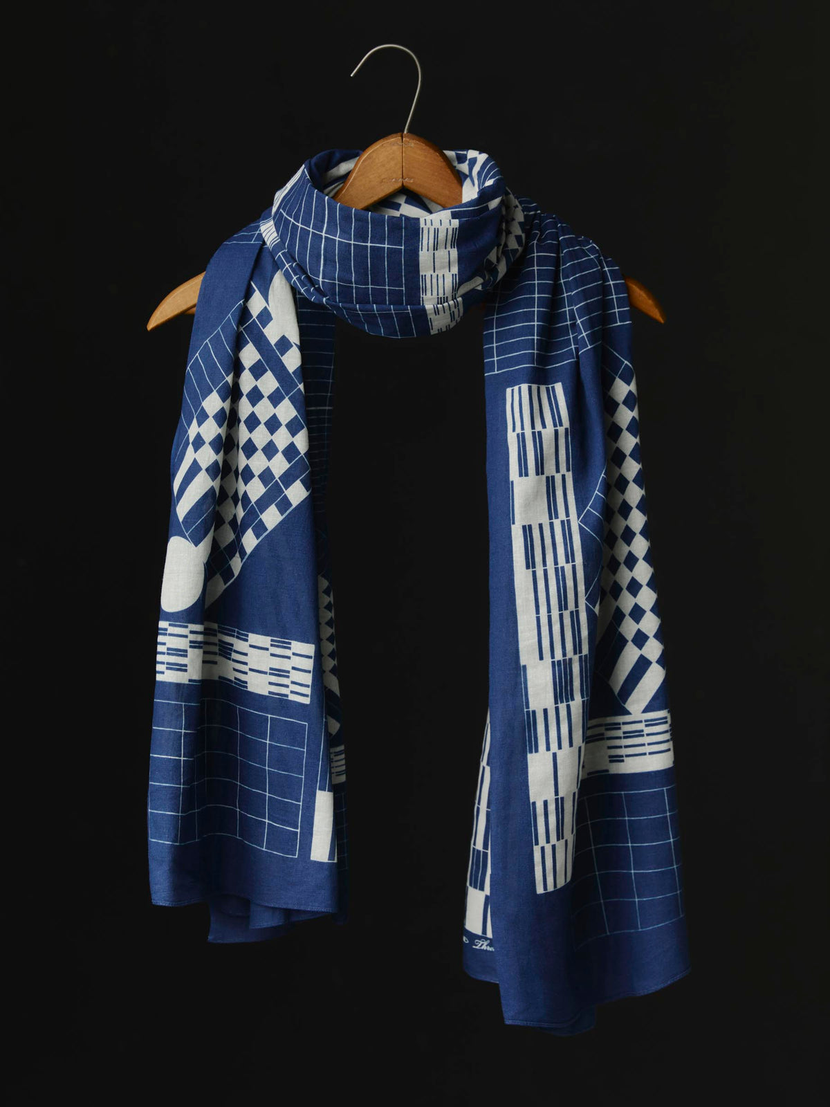 i+w x Three Looms indigo bandana scarf