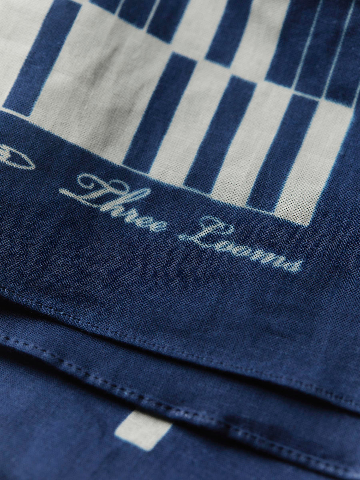 i+w x Three Looms indigo bandana scarf