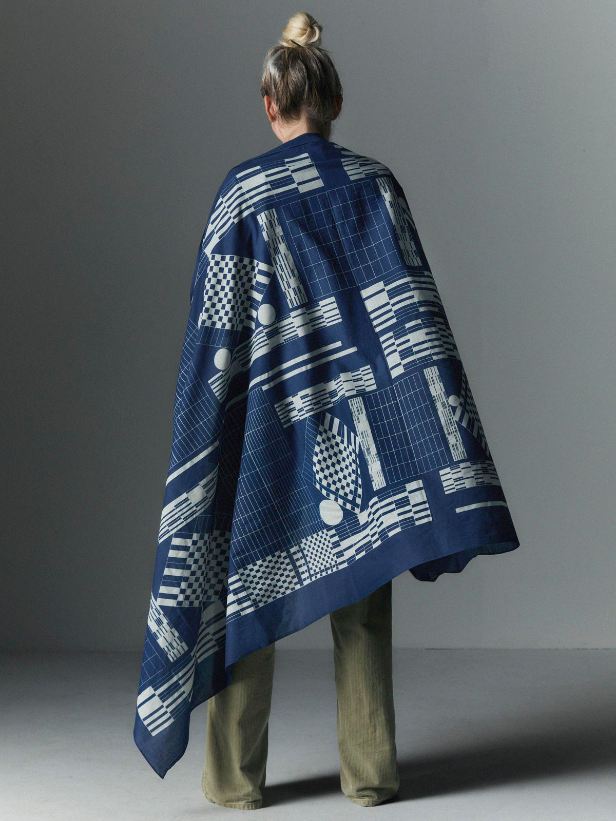 i+w x Three Looms indigo bandana scarf