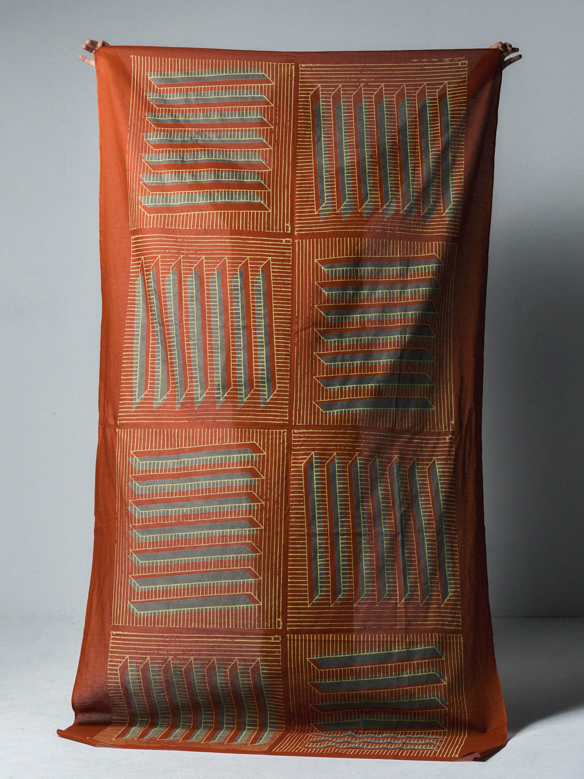 i+w x Three Looms rust bandana scarf