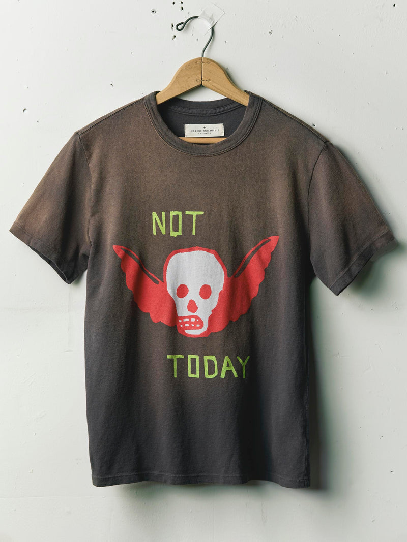 the "not today" tee in faded black - Model