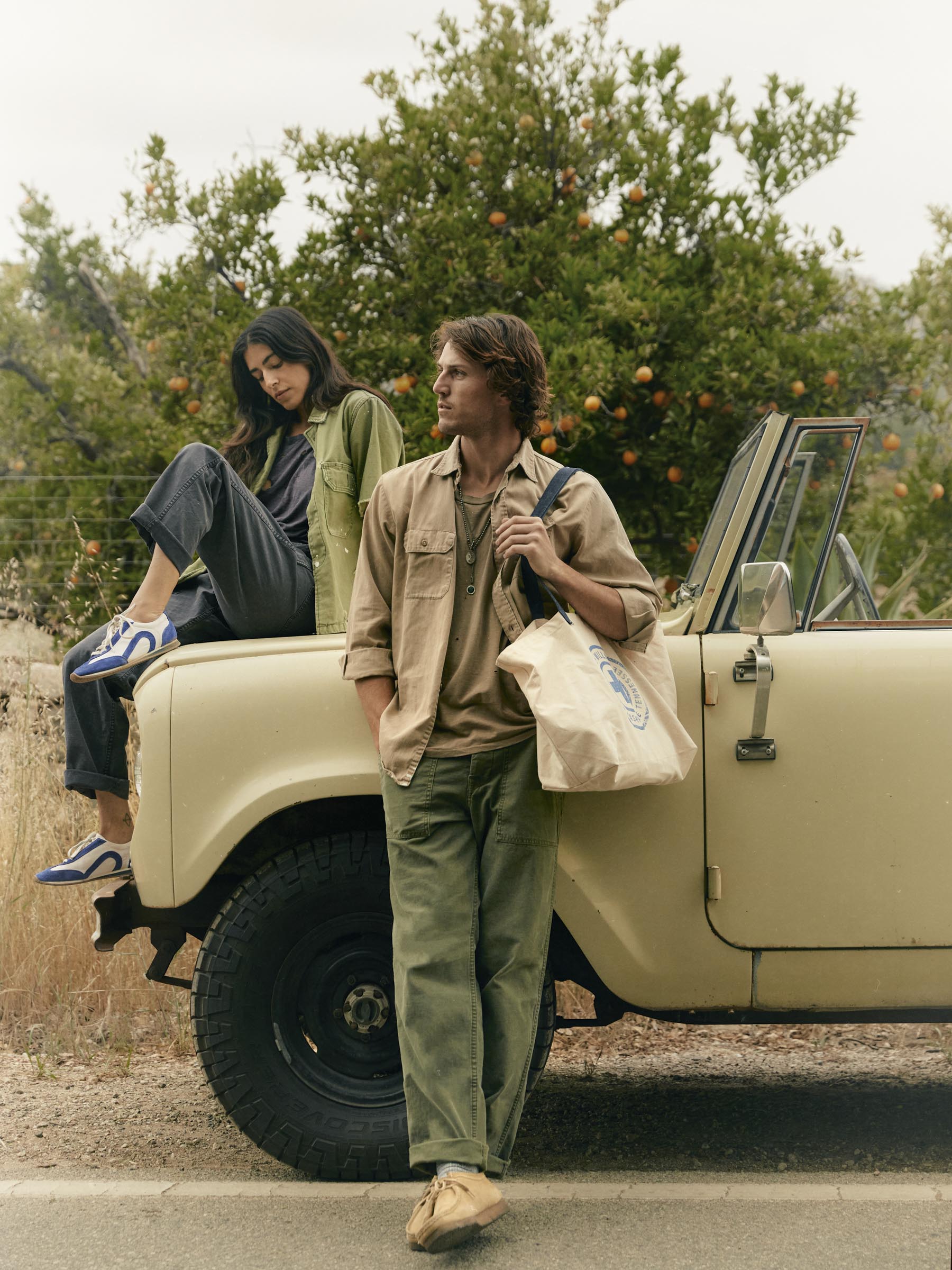 oliver military trouser in olive – imogene + willie