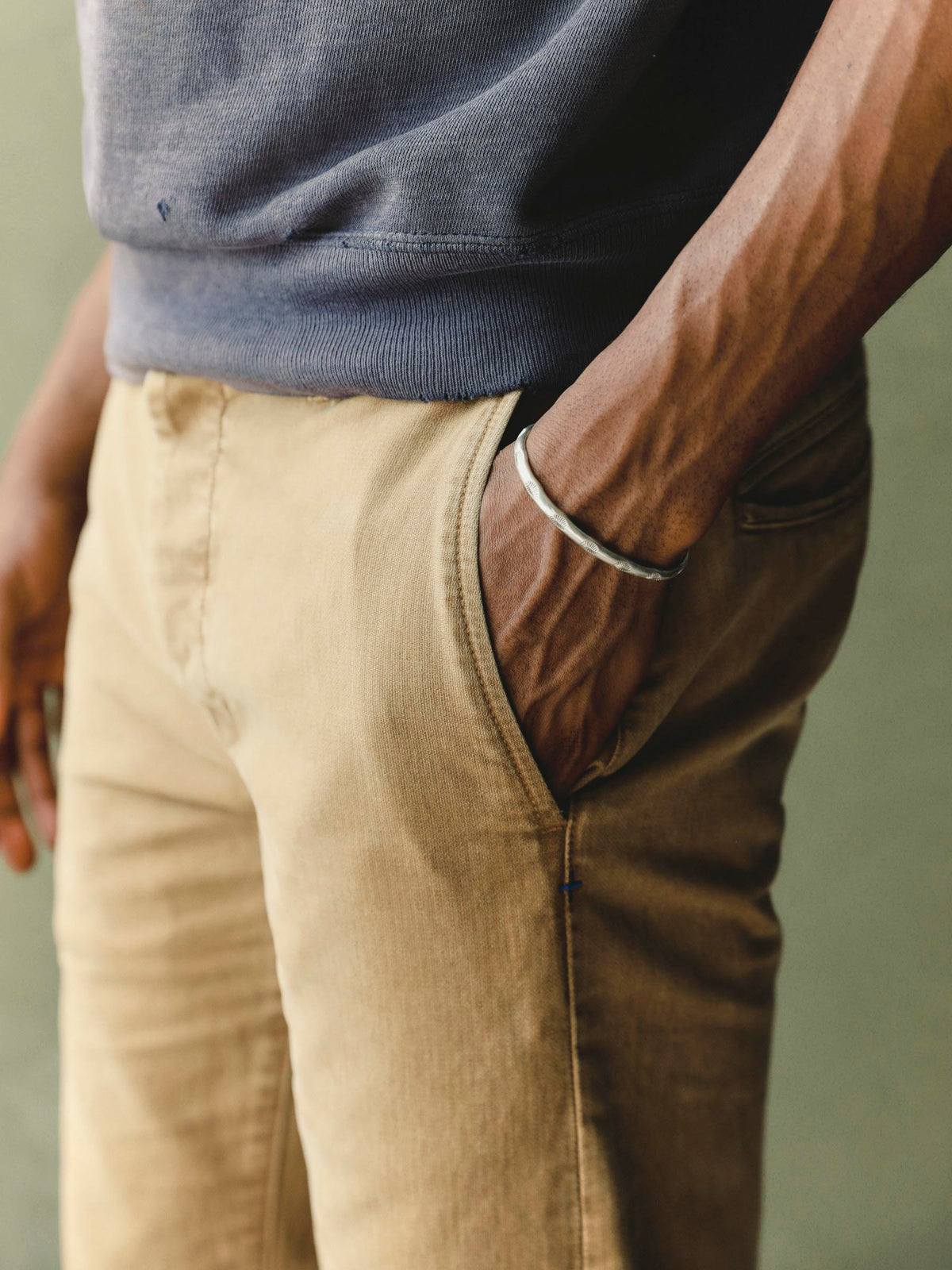 oscar washed brown broken twill