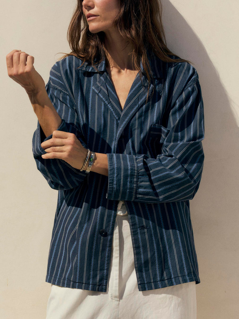 palmer blue striped button up