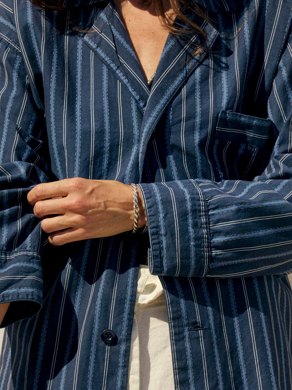 palmer blue striped button up