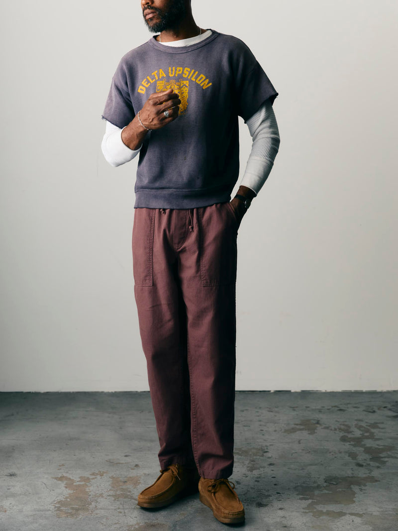 the ventura chore pant in dark mauve