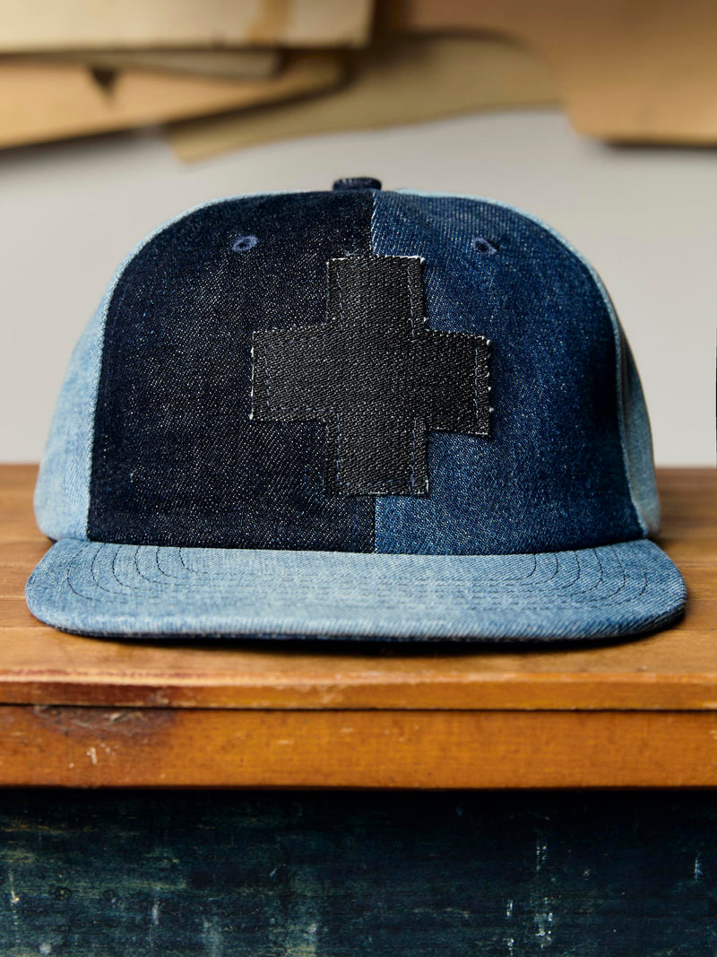 love fades recycled denim "plus" cap