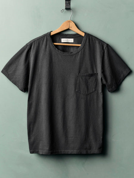 faded knit pocket tee