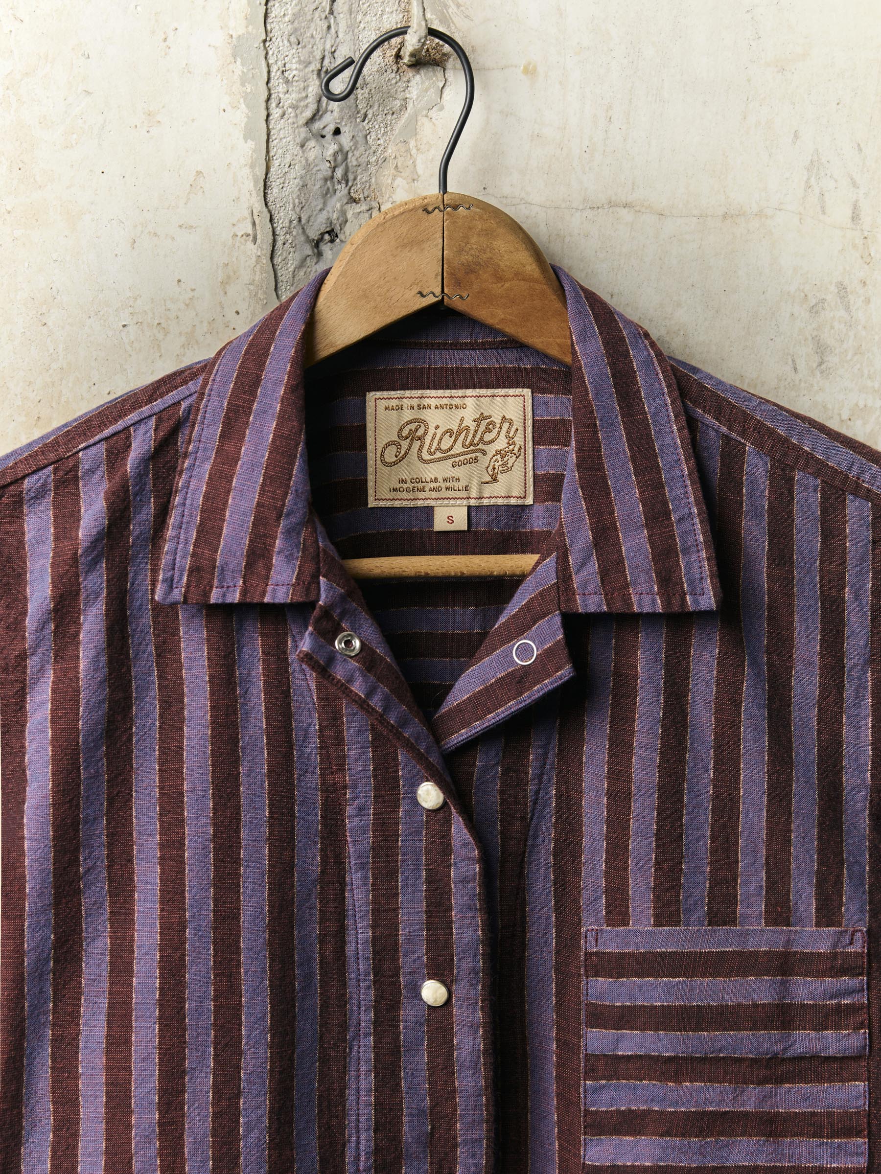 i+w x richter goods itajime stripe pearl snap – imogene + willie