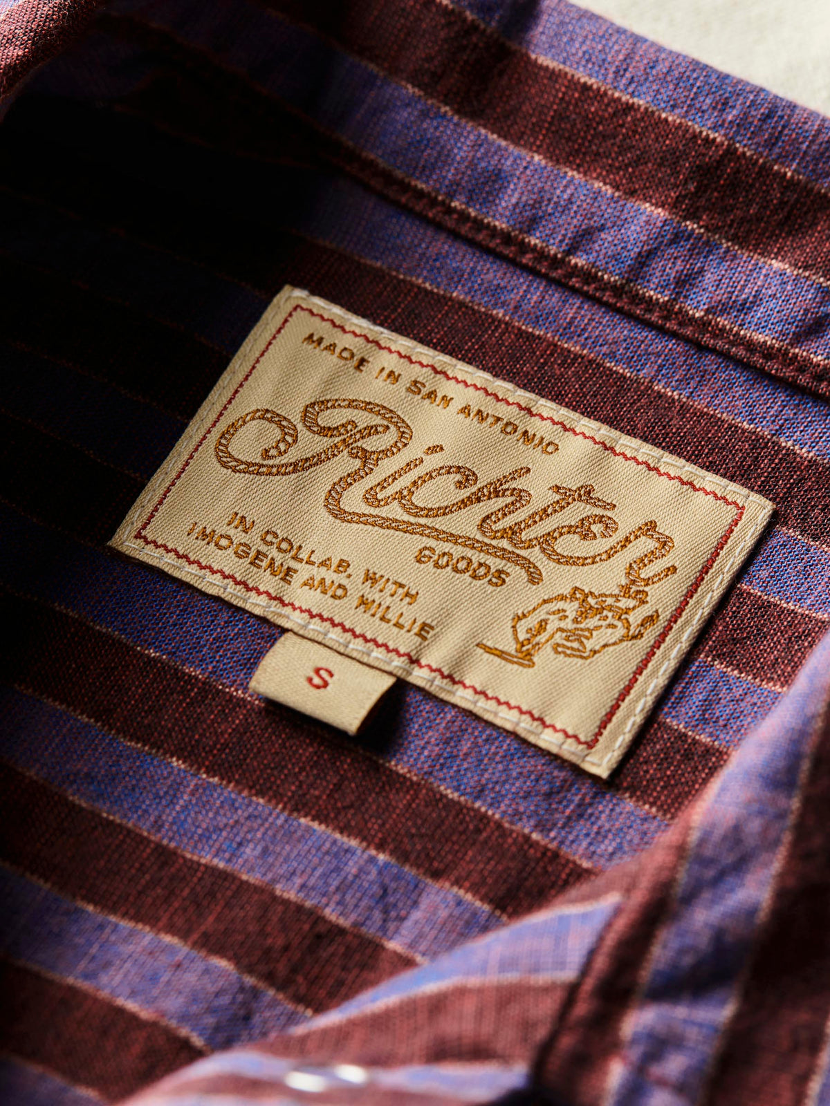 i+w x richter goods itajime stripe pearl snap