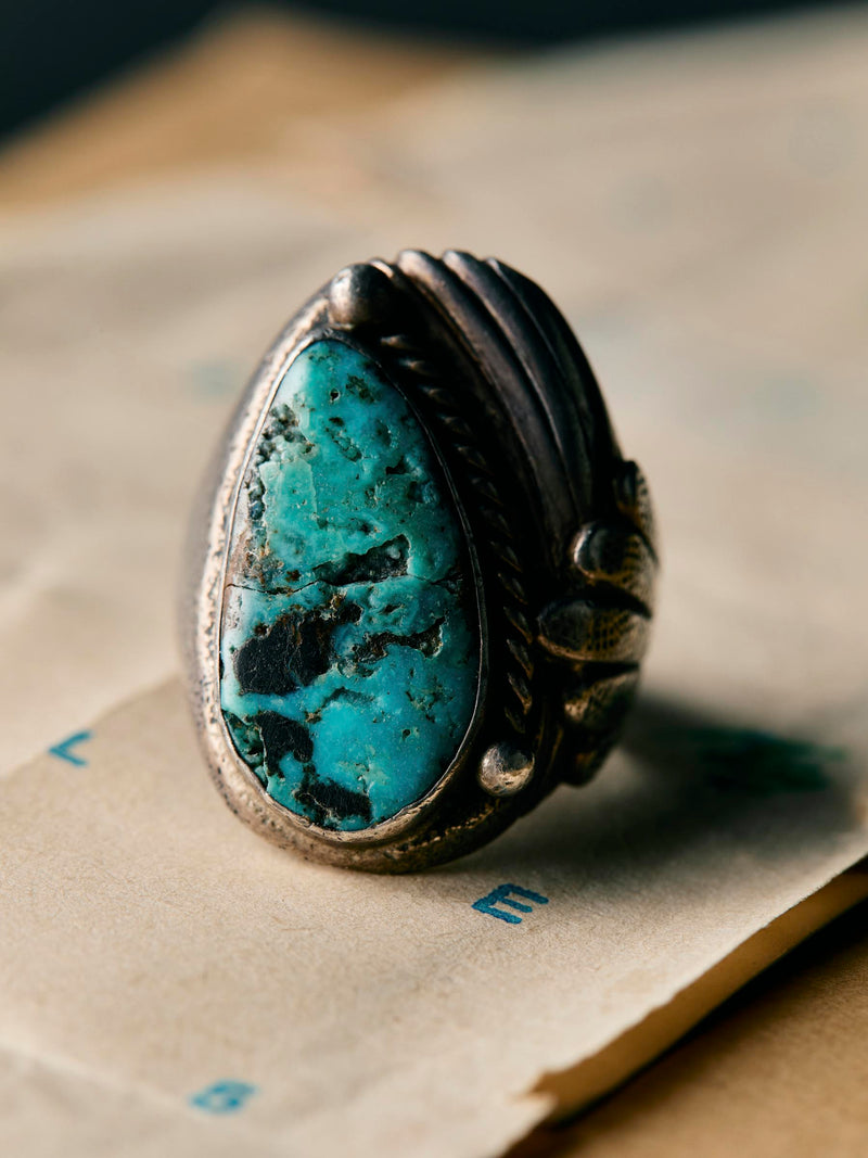 vintage navajo sterling stone ring