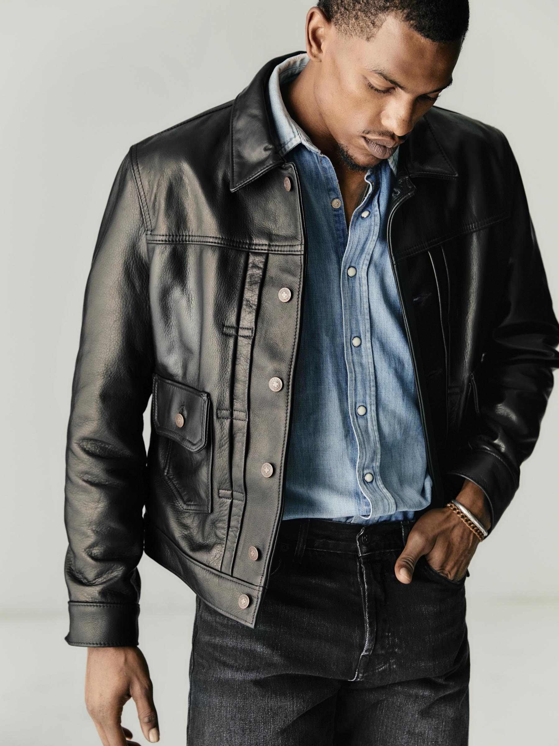 i+w x Schott NYC cowhide trucker jacket – imogene + willie