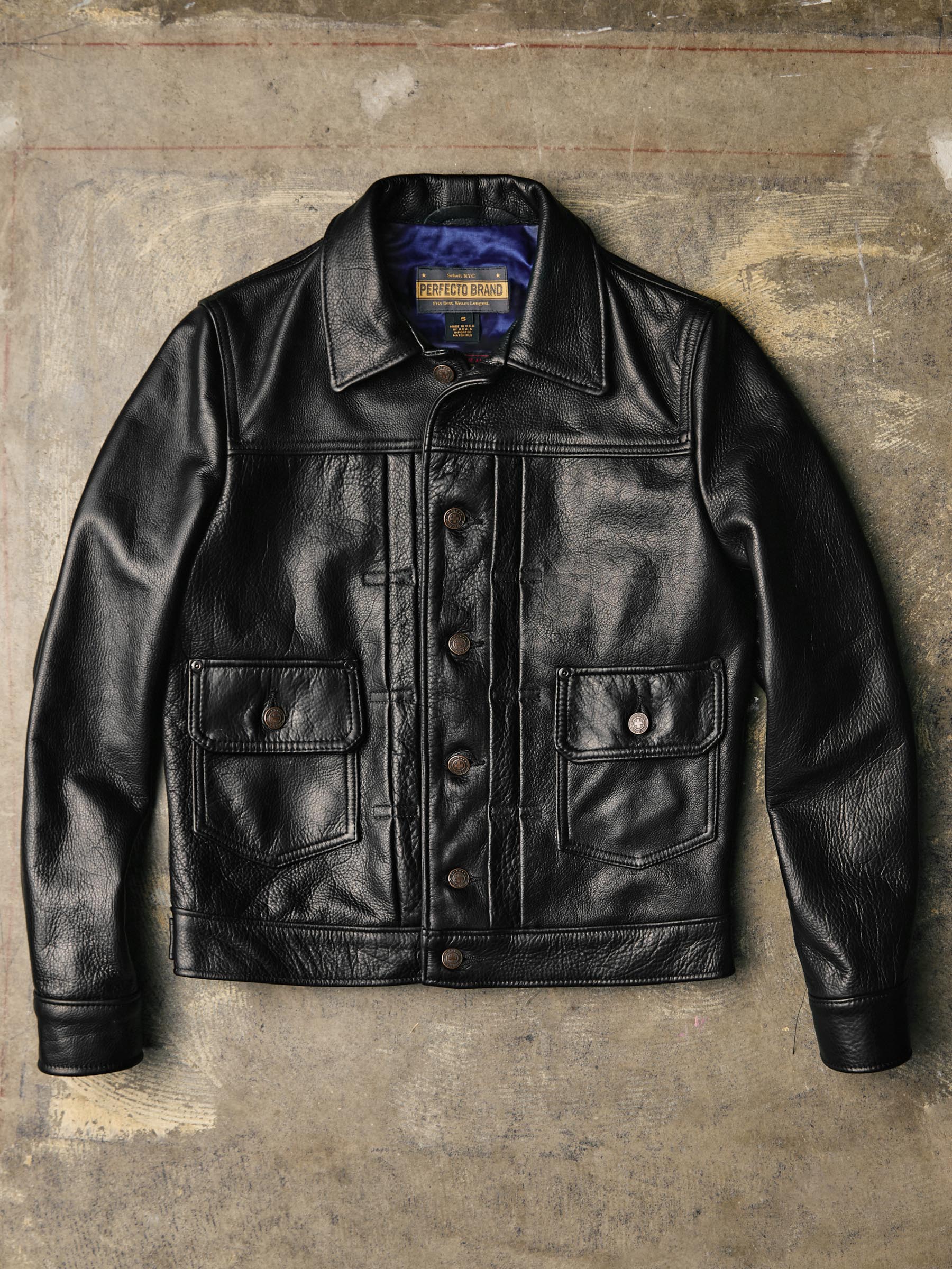 i+w x Schott NYC cowhide trucker jacket – imogene + willie