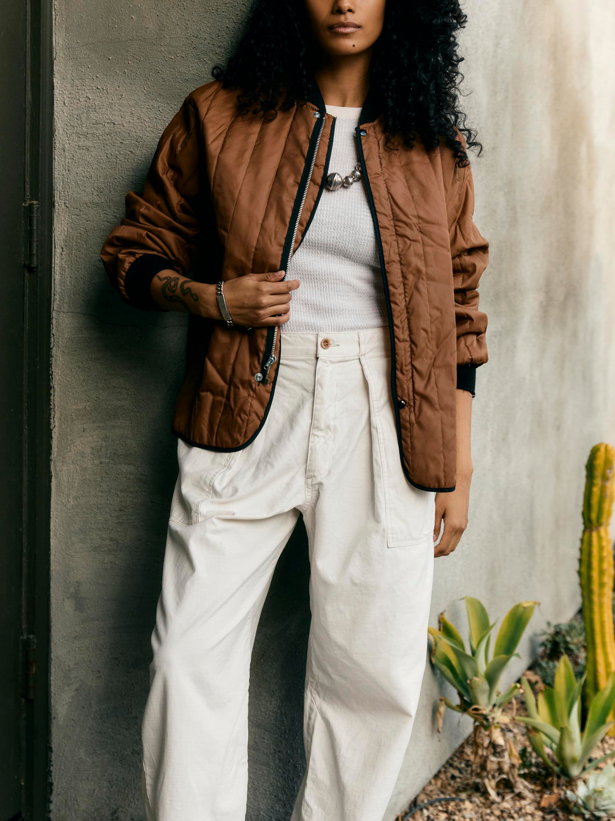 service trouser in bone