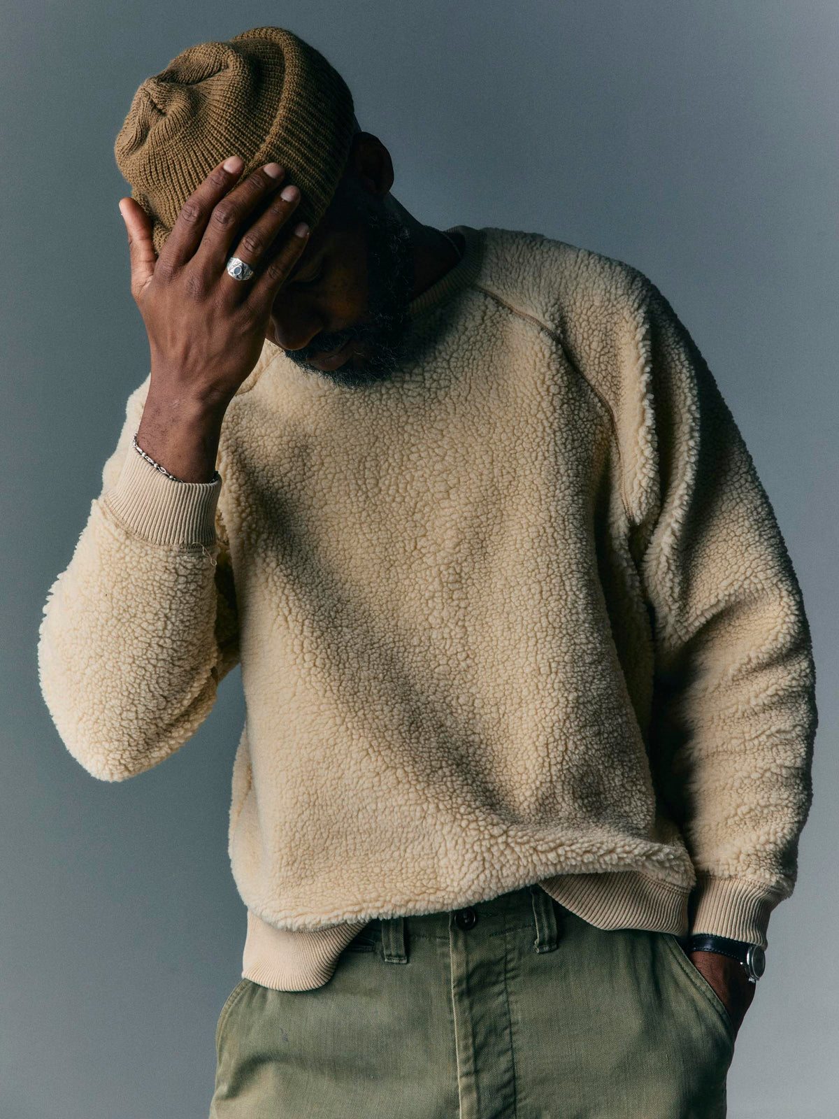 ribbed sherpa crew in dover