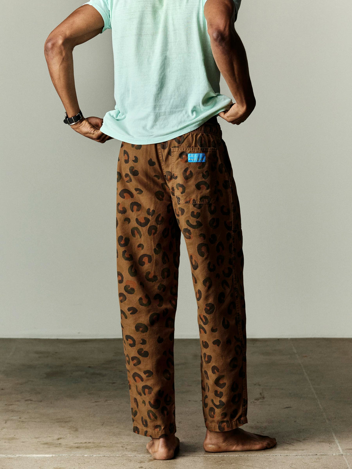 ventura chore pant in brown rosette