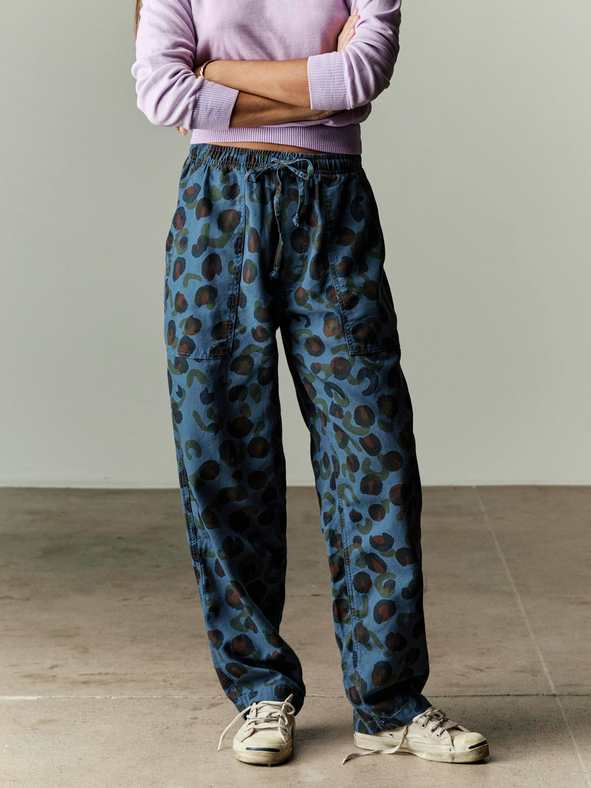 ventura chore pant in blue rosette