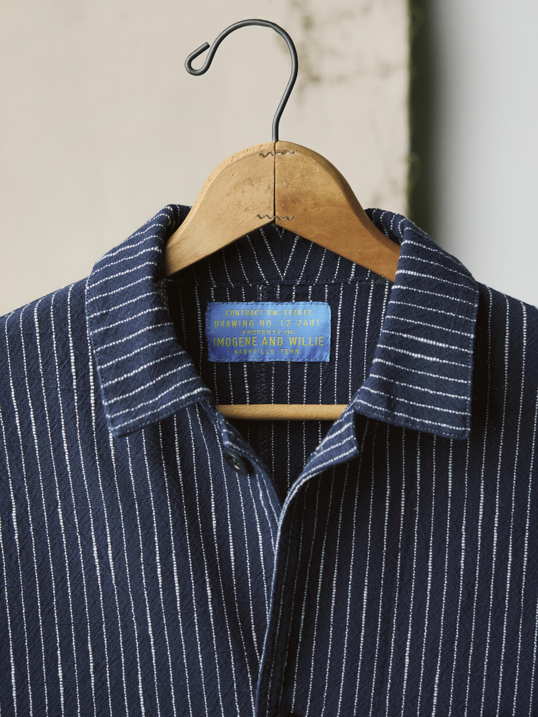 striped indigo studio jacket – imogene + willie