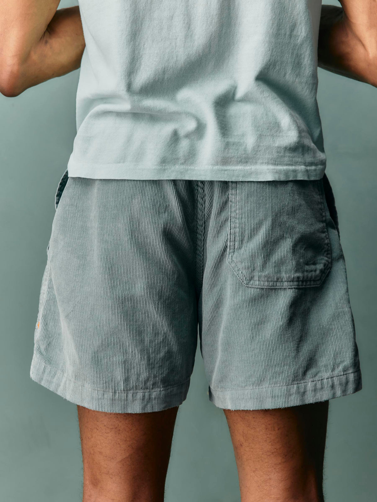 the lounge short in sunfaded blue cord