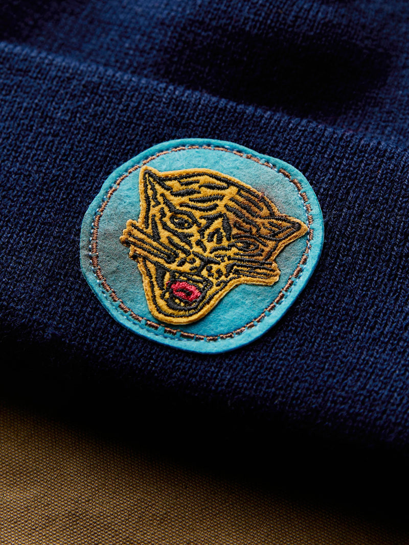 knit "jack knife" watch cap - Model