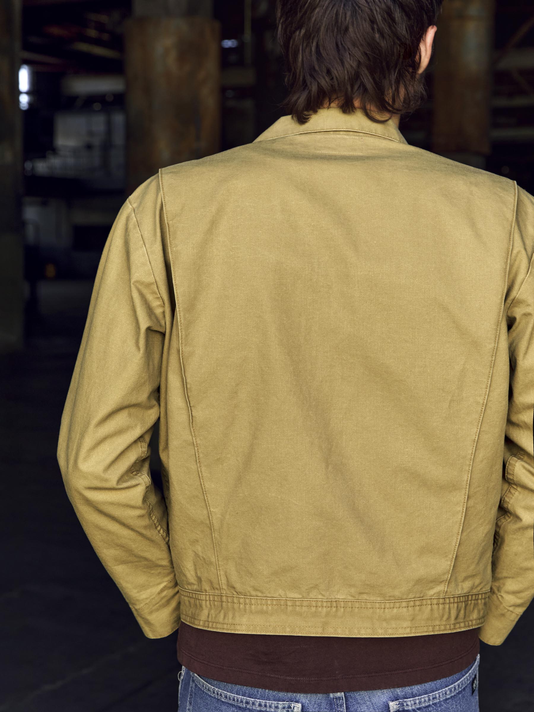 tracker jacket in washed khaki – imogene + willie