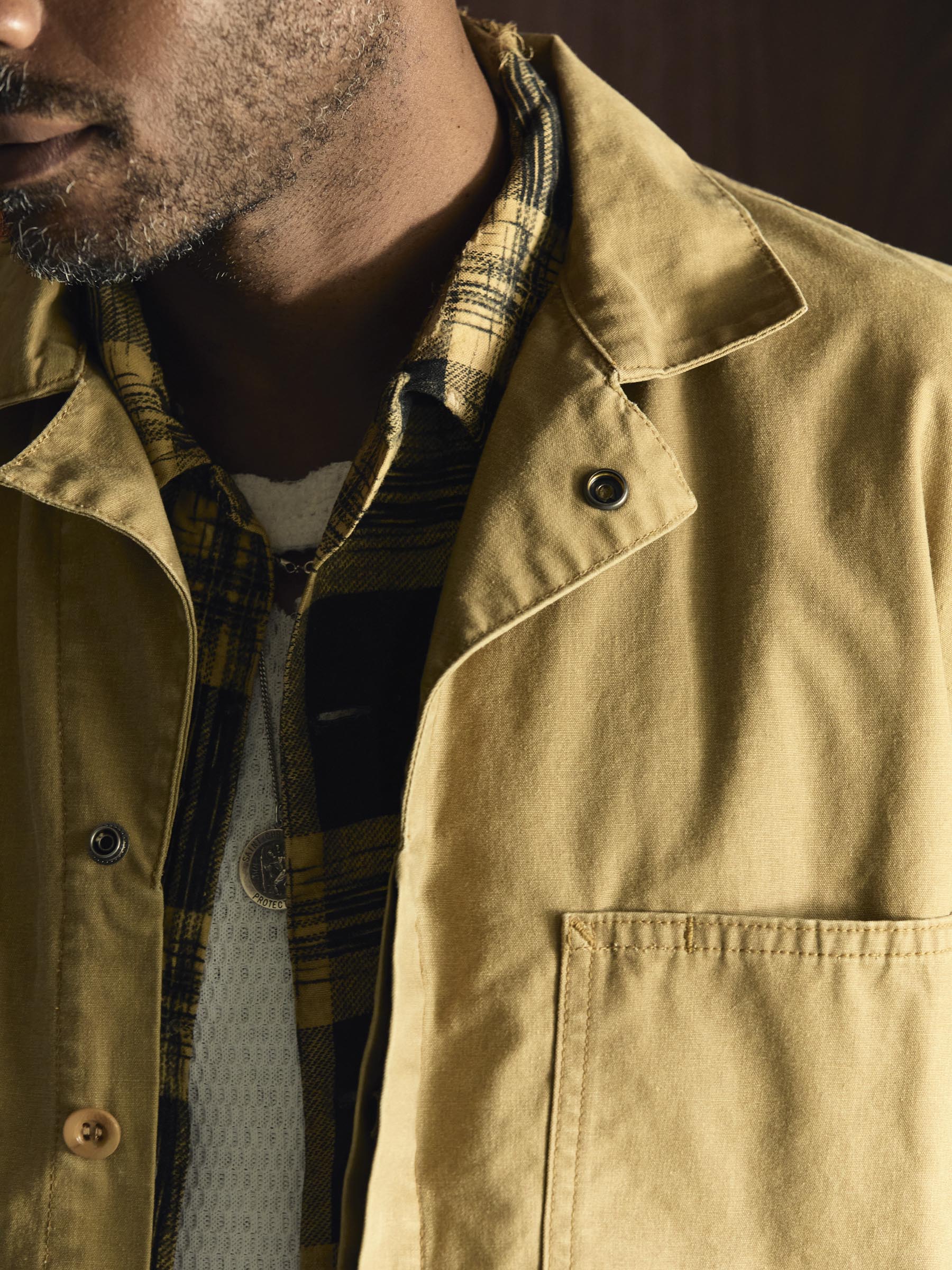 tracker jacket in washed khaki – imogene + willie