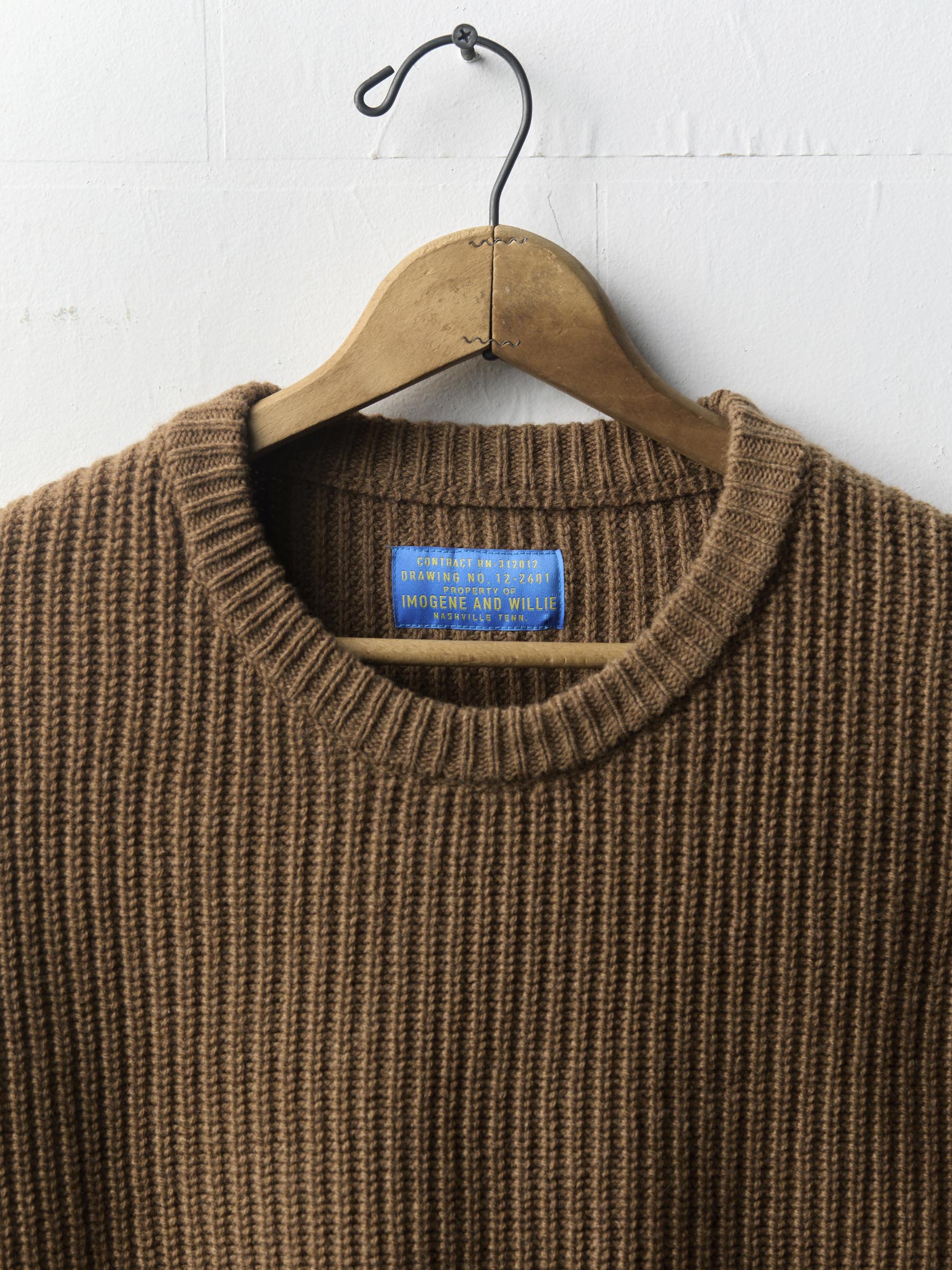 varese wool sweater in brown – imogene + willie