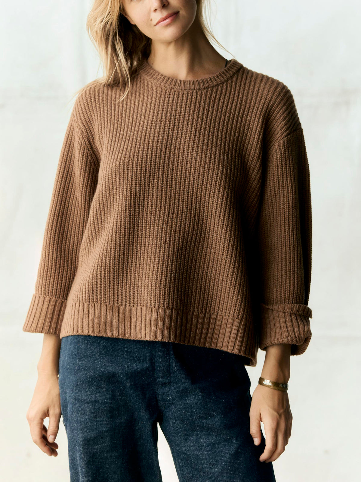varese wool sweater in brown