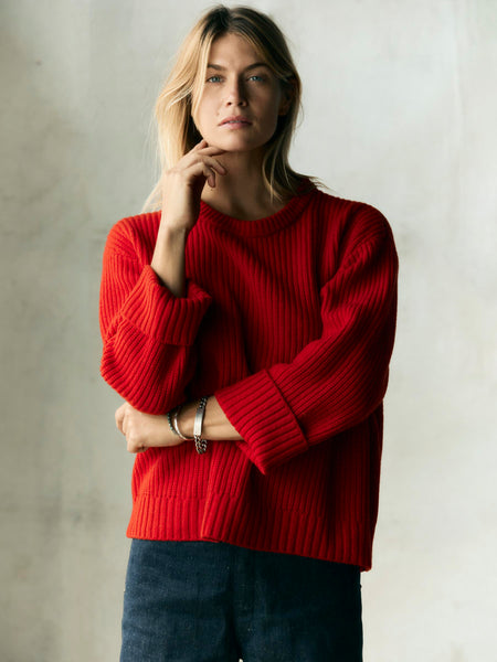 varese wool sweater in red – imogene + willie