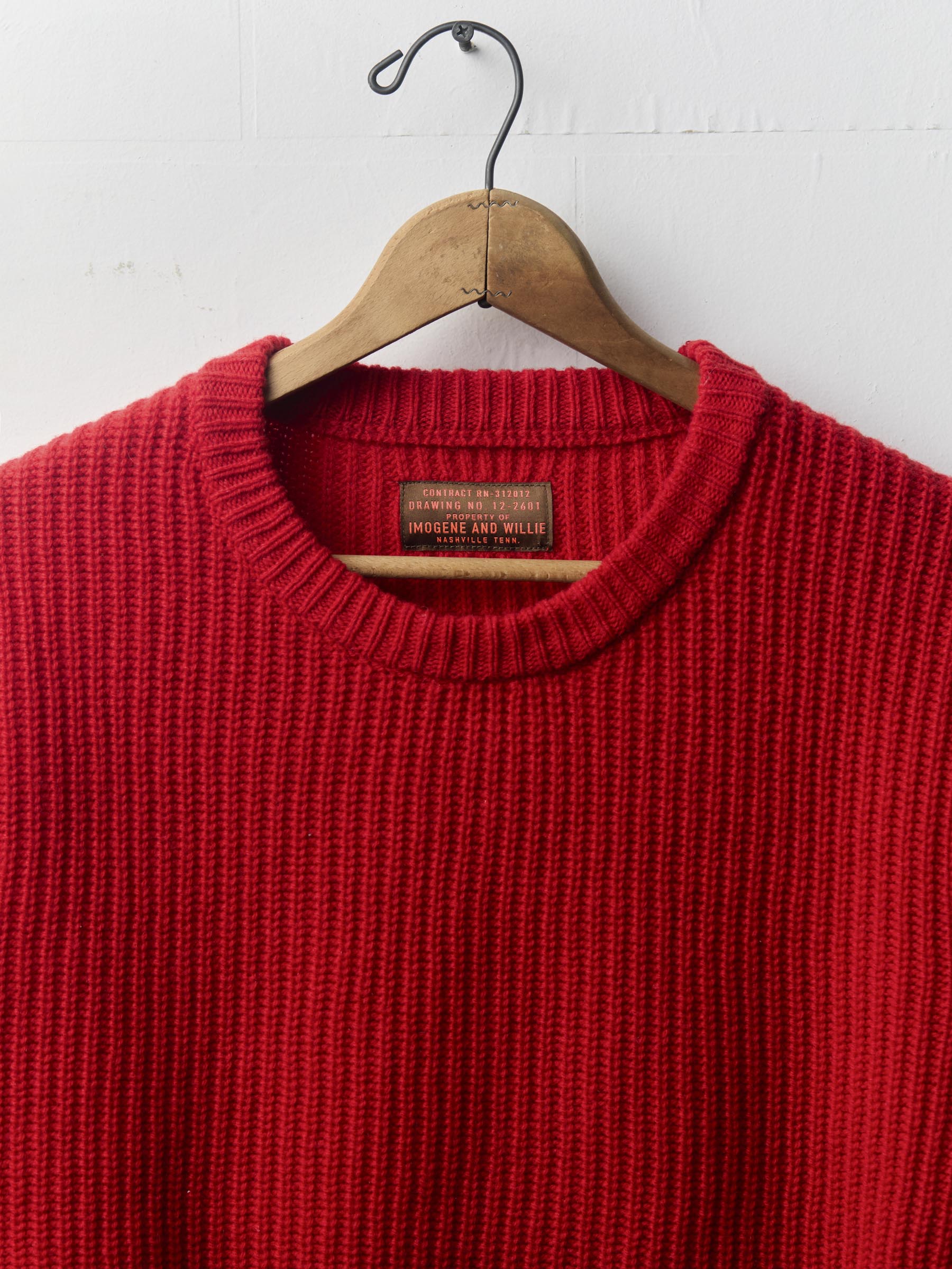 varese wool sweater in red – imogene + willie
