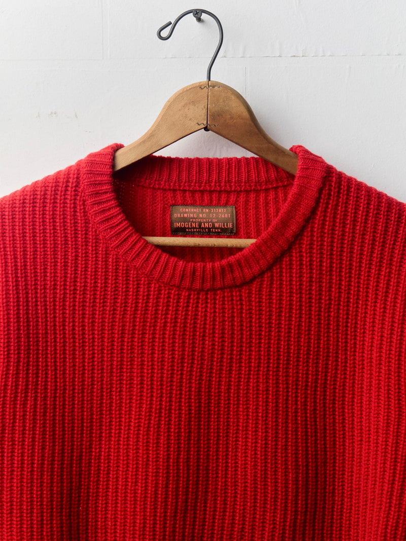varese wool sweater in red - Model