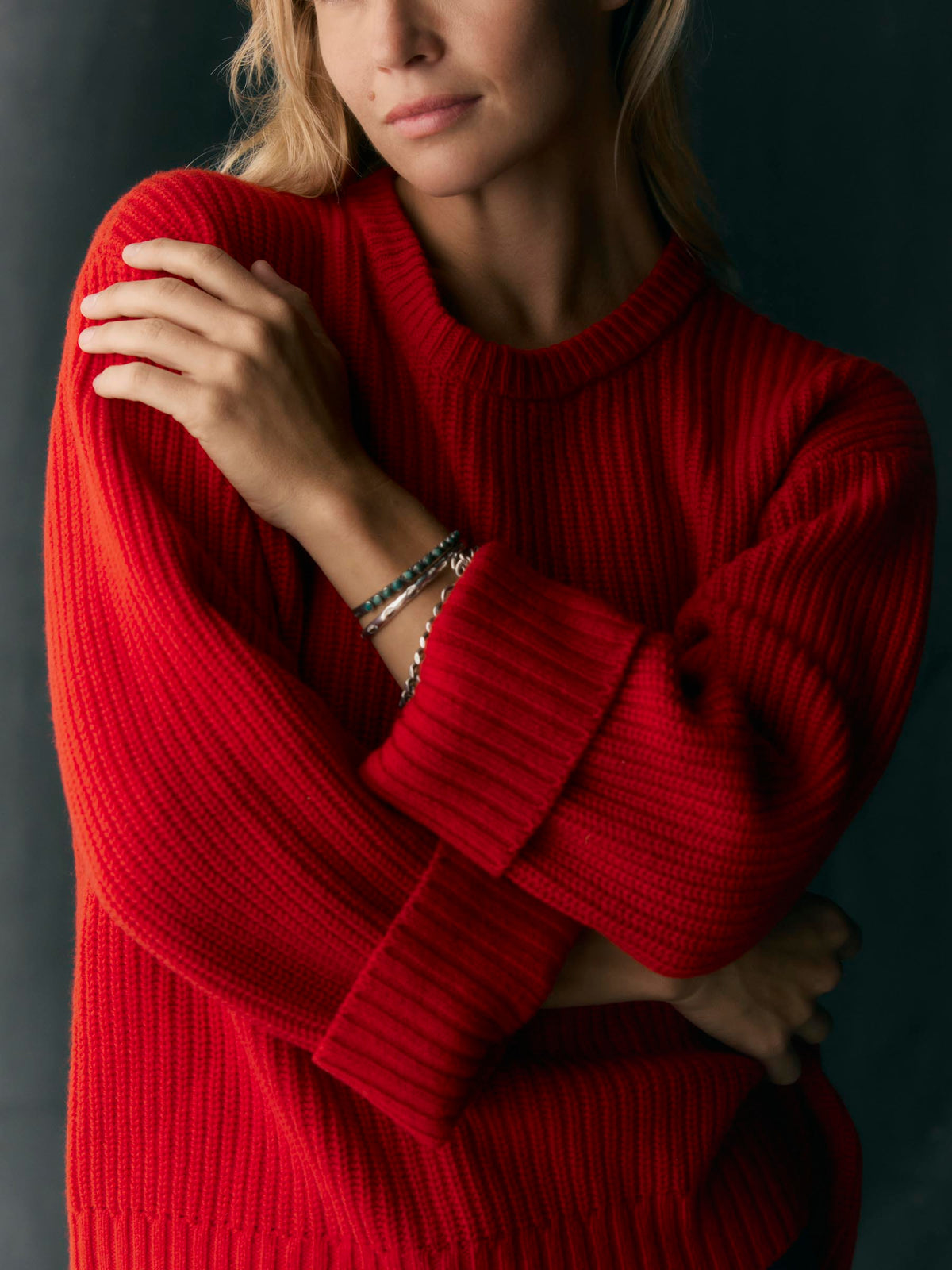 varese wool sweater in red