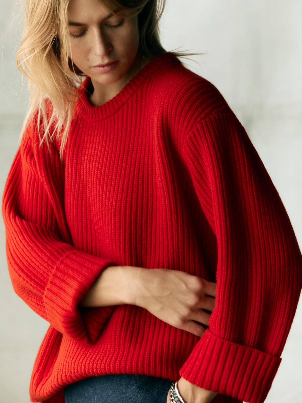 varese wool sweater in red