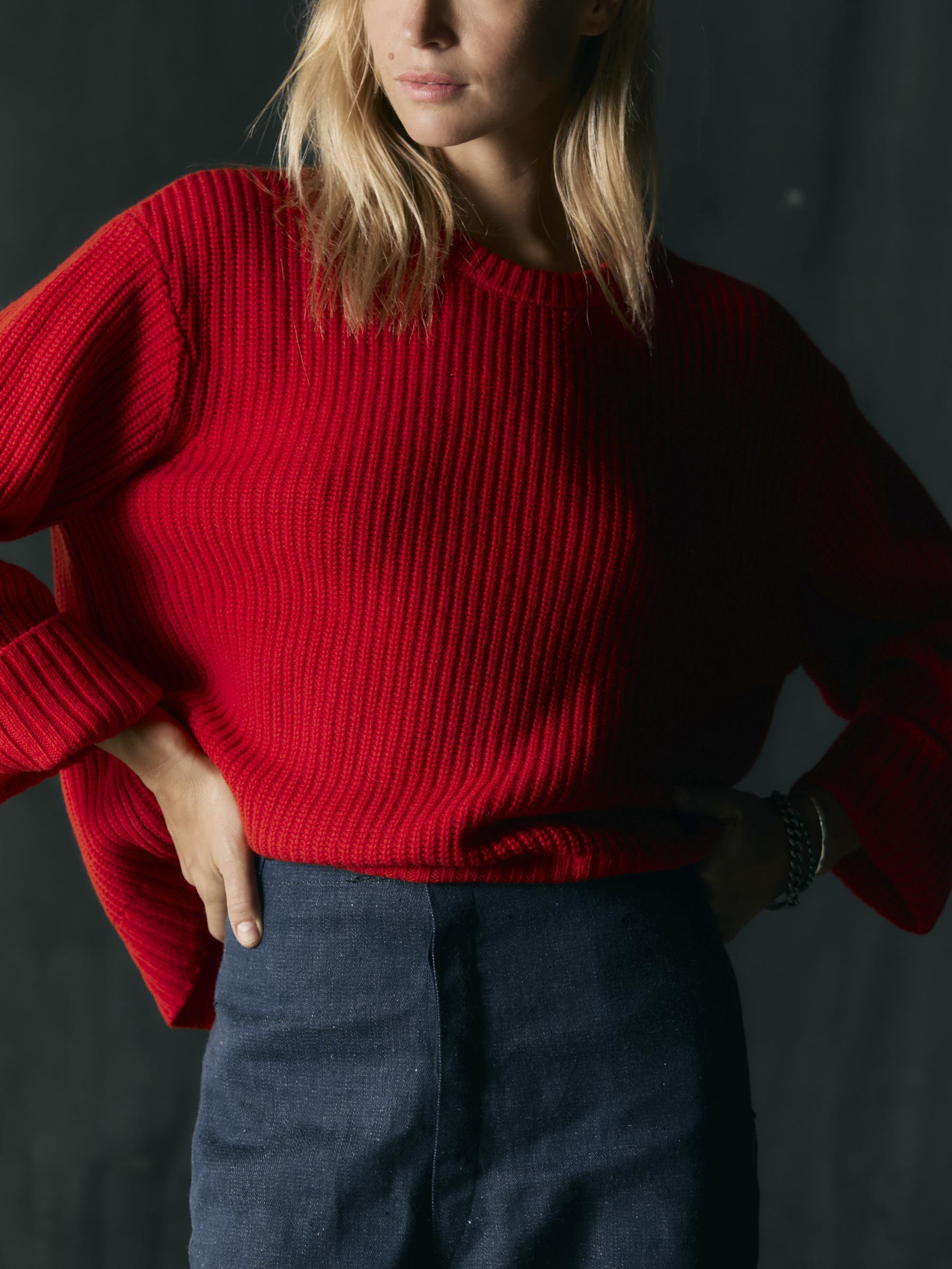 varese wool sweater in red – imogene + willie