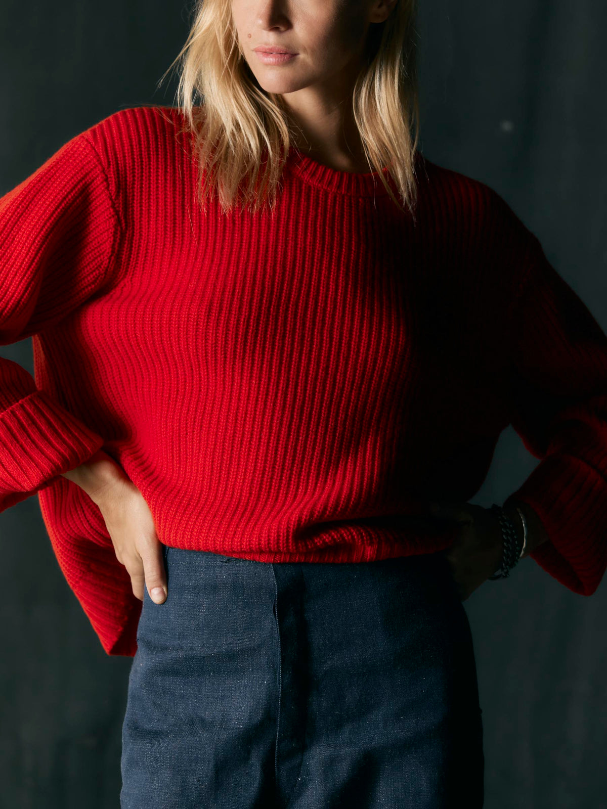 varese wool sweater in red