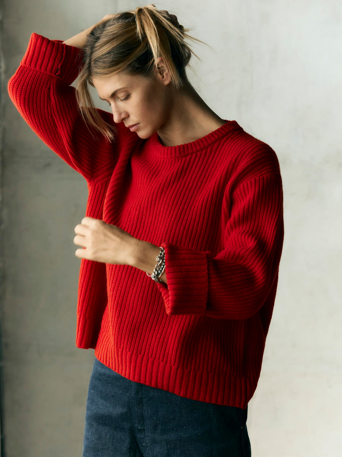 varese wool sweater in red