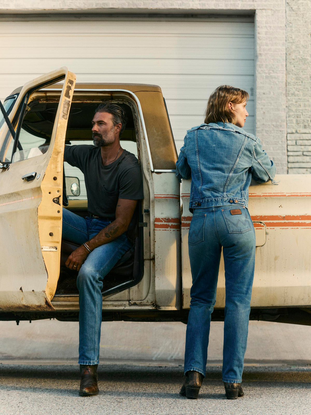 i+w x Wrangler 13MWZ washed indigo