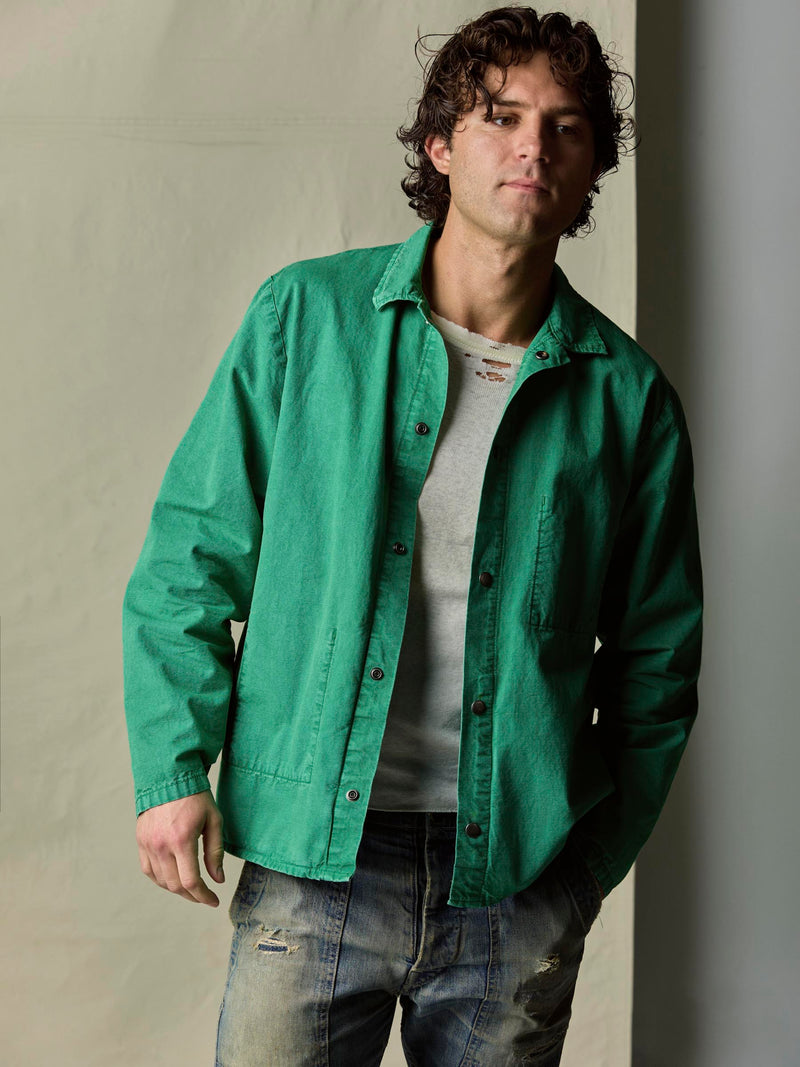 welder's jacket in seagreen ripstop