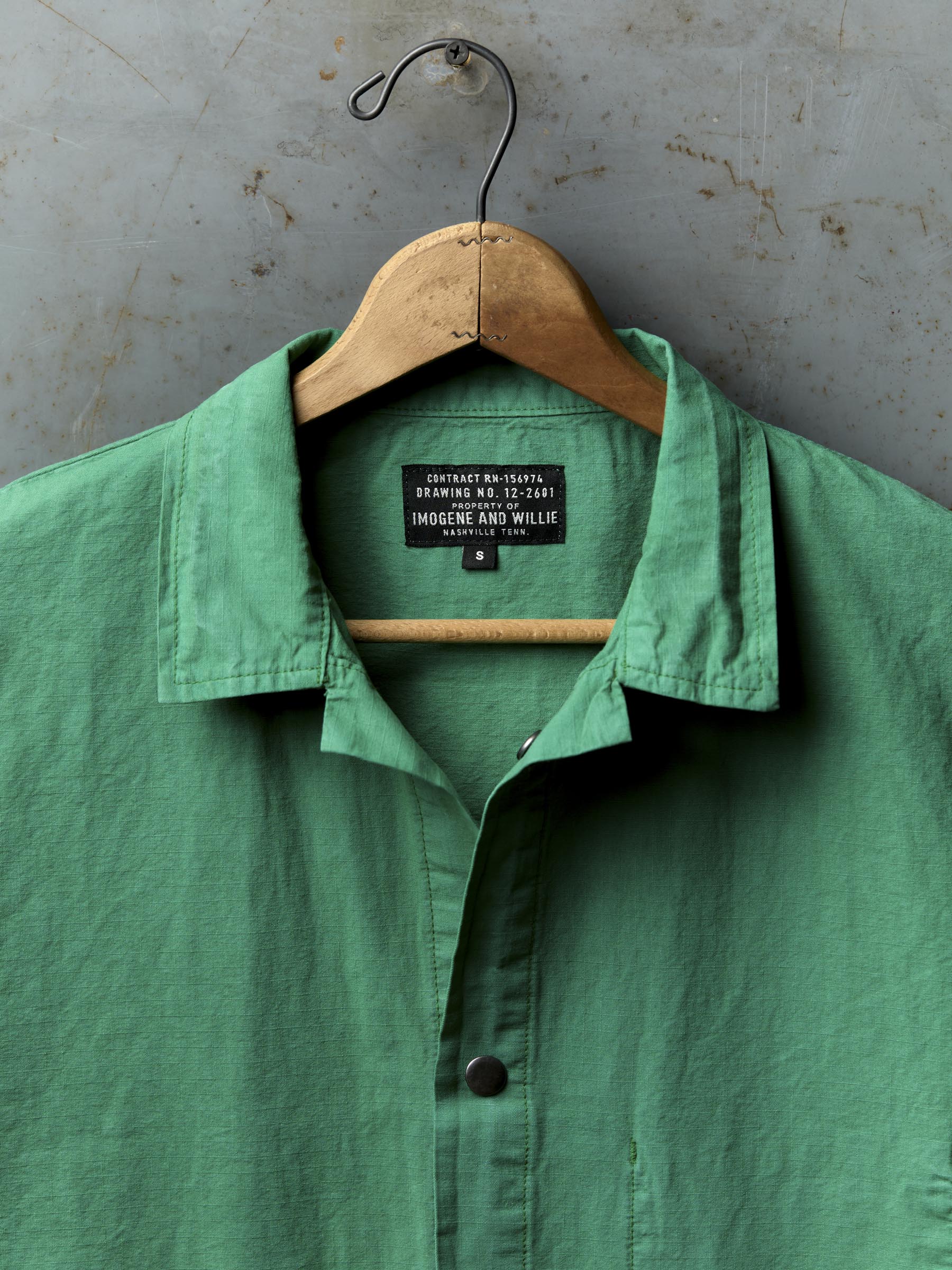 welder's jacket in seagreen ripstop – imogene + willie