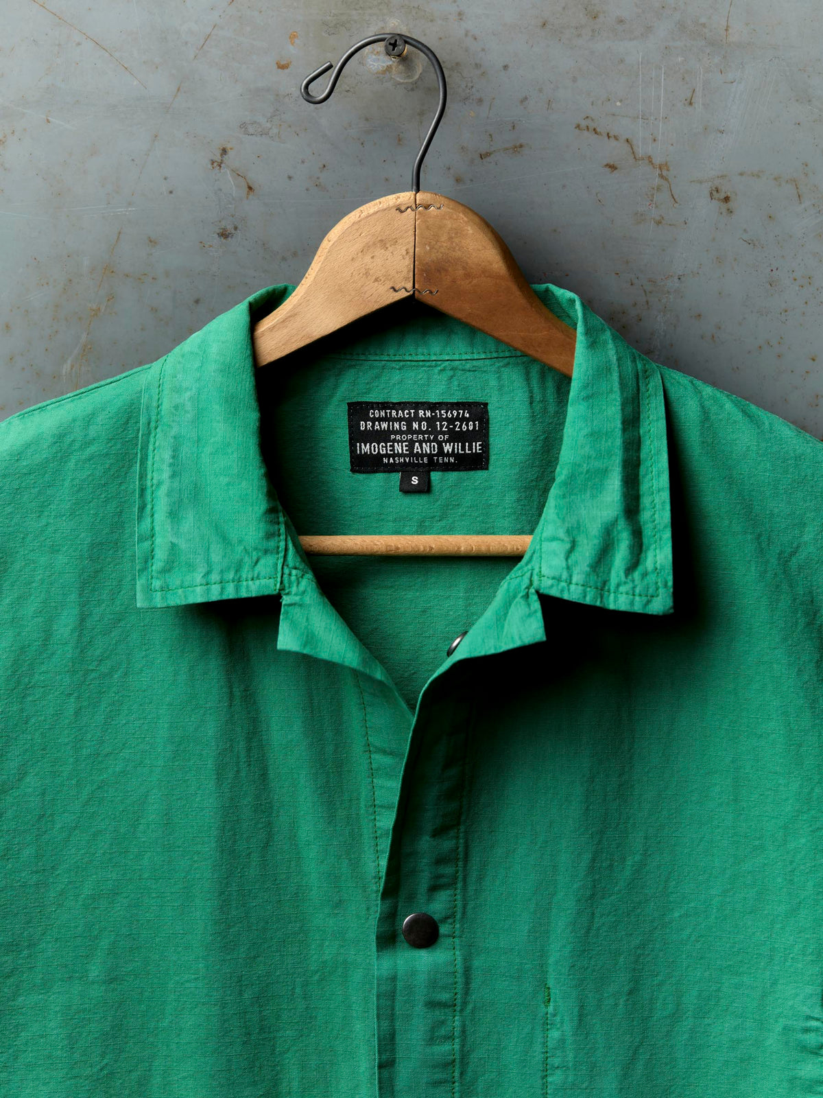 welder's jacket in seagreen ripstop